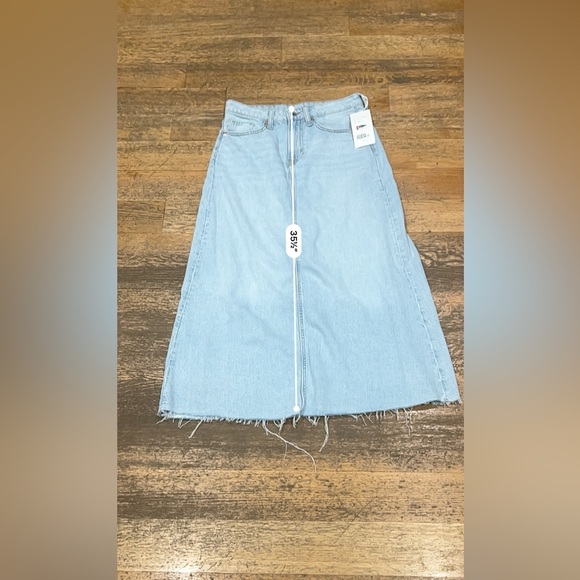 Hm light blue denim long skirt - Picture 8 of 12